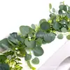 Eucalipto Artificial Enredadera Primavera Nuevo Transfronterizo Gipsofila Hojas de Eucalipto Hoja de Dinero Enredadera Decoración Colgante Planta Artificial