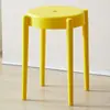 Banqueta de Plástico Espessada Doméstica Sala de Estar Nórdica Banqueta de Mesa de Jantar Banco Alto Moderno Simples Banqueta de Borracha Banqueta Redonda da Moda Cadeira