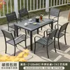 Mesas e Cadeiras de Exterior, Mesas e Cadeiras de Chá de Lazer para Pátio e Jardim, Conjuntos de Mesa e Cadeira à Prova d'Água e de Sol para Exterior, Mesas e Cadeiras de Madeira Plástica para Varanda