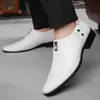 Zapatos de Cuero para Hombre con Punta Aguda, Más Vendidos en Amazon Transfronterizos, Estilo Británico, Casual de Negocios, Slip-on Versátiles - 25412
