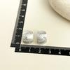 Pendientes geométricos cepillados con textura esmerilada para mujer, diseño de nicho, pendientes de circón de lujo, pendientes de moda de alta gama con temperamento