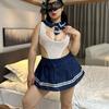 Zorro Gordo lencería sexy uniforme jk sexy de campus tentación de pecho pequeño pijamas cama coqueteo pasión caliente mujer grande