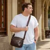 Bolsa de ombro masculina Marant em couro genuíno, feita à mão com couro bovino de primeira qualidade, adequada para o dia a dia e viagens de negócios, bolsa de ombro e transversal moderna