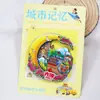 Serie YunnanAtracciones Culturales y Creativas ÚnicasXishuangbannaCiudad TurísticaSouvenirImanes de Refrigerador de Madera