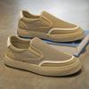 2026 Nuevo Modelo Zapatos Casuales de Lona Ligeros para Hombre con Tejido Fly-Knit Transpirable, Slip-On, y Zapatos de Tela Old Beijing de Lujo para Hombre
