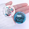 Serie de broches calientes con letras inglesas transfronterizas, broche moderno, texto inspirador exquisito, insignia de hojalata, pin decorativo para mochila
