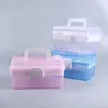 Set completo de herramientas para pintura de diamantes, caja de almacenamiento, caja de herramientas de plástico transparente nueva, caja de pintura portátil de doble capa