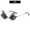 Gafas de Sol Divertidas sin Montura Transfronterizas Europeas y Americanas Libélula Diamante Danza Estilo Callejero Gafas de Sol Tendencia TikTok