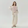 Baicai 26 Nuevo Cárdigan de Cachemir Tejido con Cremallera para Mujer Otoño e Invierno con Capucha Suéter Holgado Top Grueso Ropa de Abrigo