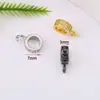 Broche de Semilla de Melón con Zirconia Microincrustada Color Oro 18K Conserva el Color con Conector para Colgante para Collar Pulsera DIY Colgante Accesorio de Broche Universal