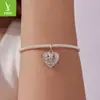 Yinziyun Original Prata S925 Conto de Fadas Castelo Pingente Acessórios Sonho Estelar Coração Castelo Pulseira DIY Contas