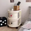 Estante de almacenamiento tipo crema, carrito de bocadillos, soporte para cosméticos, estantería de dormitorio, mesita de noche, estante de almacenamiento móvil debajo de la cama
