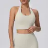Top de Tirantes Yoga con Escote Profundo en U para Mujer, Copa Semi-Fija, No Necesita Usar Sujetador, Estilo Corto, Adecuado para Pilates y Fitness