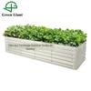 Novo Modelo Lançado Cama de Jardim Retangular de Metal de Alto Ângulo de 17 polegadas Caixa de Plantio de Chapa Galvanizada Caixa de Flores para Exterior