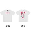 En stock Vlone High Street Big V Mariposa Letra Calavera Esqueleto Limitado Big V Colección Casual Camiseta de Manga Corta para Hombres y Mujeres