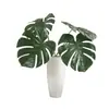 Hoja de Alocasia, Hoja de Loto, Planta Artificial, Textura de PU, Hoja Grande Única, Decoración de Paisaje, Paisajismo, Arreglo Floral, Planta Verde