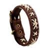 Pulsera de cuero tejido retro de exportación de joyería de comercio exterior europea y americana, joyería hecha a mano directamente de fábrica, pulsera de cuero