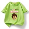 ROBLOX estampa de desenho animado roupas infantis fornecimento transfronteiriço de camisetas infantis de algodão puro manga curta atacado