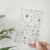Pegatinas de Cara Sonriente Linda Pegatinas Decorativas DIY Pegatinas Transparentes de PVC para Diario de Expresiones Taza de Agua Funda de Teléfono Móvil Material Creativo