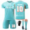 2425 Miami International Two-Guest luz verde No.10 Messi Football Jersey terno No.9 Suarez Messi Jersey