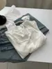 Camiseta feminina Tencel macia e suave, com meia gola aberta e manga longa, para o início do outono, fina, amiga da pele, de seda de amoreira, com ombro normal, peça básica.
