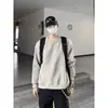 Moletom de gola redonda listrado retrô para homens e mulheres, nova coleção outono/inverno 2026, moderno e casual, corte solto e efeito emagrecedor