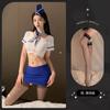 Lemon Story Lencería Sexy Uniforme de Azafata Sexy Traje de Tentación Azafata de Discoteca Policía Falda Estrecha de Estudiante
