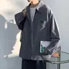 Camisa de veludo cotelê solta de manga comprida, estilo japonês para homens, roupas de primavera e outono, jaqueta-camisa nova da moda, casual estilo Hong Kong