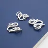 Plata de ley S925 accesorios de plata para pulseras y collares DIY con cuentas hebilla de pulsera hebilla de collar anillo doble hebilla M