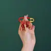 Broche Calmante para Bebê e Mulher Grávida Broche Retrô Dourado Feito à Mão Corda Vermelha Trançada Desenho Animado de Bebê Pingente Portátil