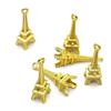 Acessórios de jóias DIY artesanais 24 MM tridimensional pequena torre pingente de jóias de liga retrô