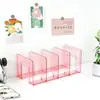 Suporte de Livro Transparente, Divisória de Mesa Espessada, Divisória de Dormitório, Estante Suporte para Livros, Caixa de Armazenamento para Livros, Prateleira Divisória de Armazenamento