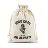 Kit para la Resaca Transfronterizo Bolsa de Algodón y Lino con Cordón Bolsa de Regalo para Boda Fiesta de Despedida de Soltera Personalizable