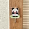Gancho de puerta de flor de derechos de autor Gancho de puerta de dibujos animados de panda Gancho de baño Gancho acrílico sin costuras lindo Sin perforaciones
