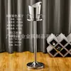 Balde de Champagne de Aço Inoxidável Estilo Europeu com Suporte de Luxo Modelo para Sala de Exposição Joalheria Bar Doméstico KTV Vinho Balde Vertical de Gelo