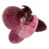 Flor de Falenopsis Individual Simulada 3D de Alta Gama PU Dorado Púrpura DIY Accesorios para Pared de Flores de una Sola Cabeza Material Floral Flor Artificial