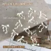 Accesorios Perlados Blanco Leche para Uñas con Moño Cinta Larga Francesa Moño Resina Pedrería Decoración DIY para Uñas Venta al por Mayor