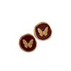 @Pendientes Retro Coreanos Especiales de Lujo Ligero con Esmalte Rojo para Mujer, Elegantes y con Estilo, Versátiles Pendientes de Mariposa Roja