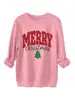 Amazon Wish loja independente moda divertida feminina pelúcia quente Feliz Natal Árvore de Natal moletom