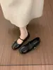 Sapatos Mary Jane Estilo Francês com Salto Escondido Femininos 2026 Nova Chegada Primavera Fivela Única Laço Corte Baixo Sapatilhas Sapatos Estilo Ballet