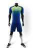 Atacado tuanding impressão-secagem rápida adulto crianças azul safira verde fluorescente padrão que muda de cor futebol manga curta traje de treino pé