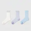 Meias Femininas Primavera e Verão Malha Fina Meias Empilhadas Absorventes de Suor Meias de Cano Médio Estilo Bailarina Meias Femininas Primavera e Verão Novas