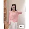 Cardigan de Tricô para Menina Doce e Jovem, Camisa de Proteção Solar de Mangas Compridas, Botões Coloridos, Fofo e Nobre, Elegante, Casual, Respirável e Fresco