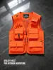 Chaleco de Trabajo Funcional con Múltiples Bolsillos de Marca Extranjera de Moda para Hombre, Ajuste Holgado Chaleco Táctico para Pesca al Aire Libre Fotografía