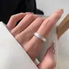Anillo de Corazón de Diseño de Nicho para Mujer, Anillo Simple de Plata Ajustable para Dedo Índice, Anillo de Alta Gama, Joyería de Mano Moderna y Versátil