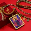 Oito Deidades Guardiãs Clássico do Tibete Exquisitamente Pintado à Mão Colorido Dourado Thangka Zodíaco Buda Amuleto Colar Gahu Caixa Pingente Deslumbrante