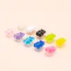 Accesorios para Zapatos Croc, Xiaohongshu Color Gelatina Transparente Oso Colorido Acrílico Charms para Zapatos de Jardín, Decoraciones para Zapatos, Hebillas para Zapatos