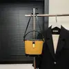 Bolsa Transversal Casual da Moda para Mulheres, Bolsa de Ombro Vintage Fosca, Bolsa Tote Balde Simples Versátil, Comércio Transfronteiriço