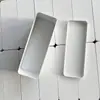 Caja de Lata Rectangular Blanca para Galletas de 20x7 Empaque para Hornear Venta al por Mayor Caja de Lata de Regalo de Alta Gama para Almacenamiento