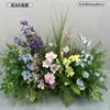 Decoração Floral de Casamento Estilo Floresta Arranjo de Flores de Chão Casamento Hotel Exibição Comercial Arranjo de Paisagismo Flores de Seda para Corredor